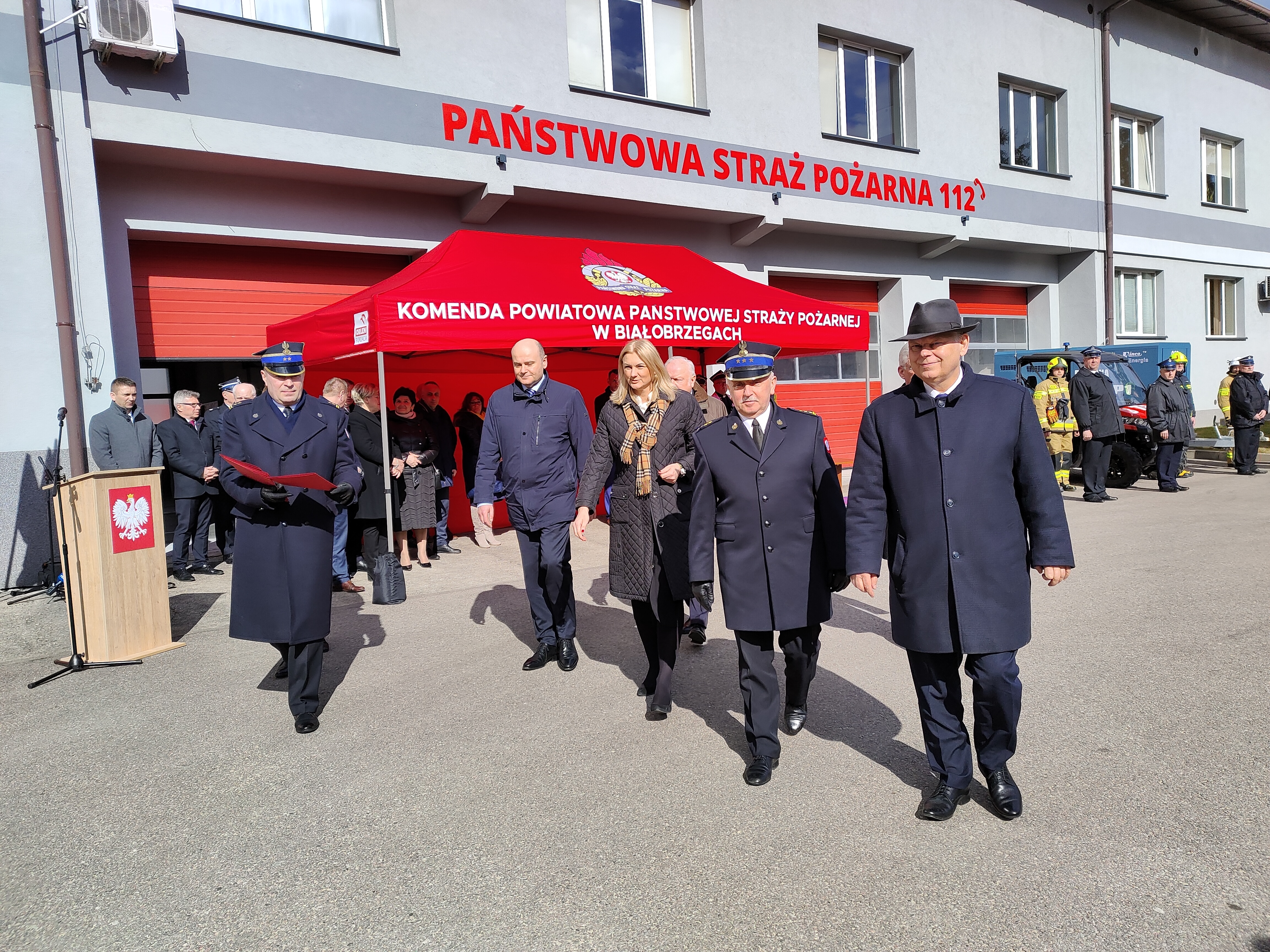 uroczyste przekazanie pojazdów ratowniczo-gaśniczych oraz specjalistycznego wyposażenia dla PSP i OSP.
