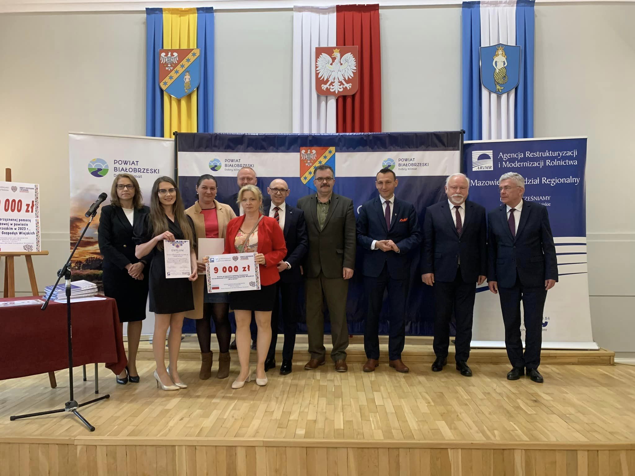 Koła Gospodyń Wiejskich z terenu Powiat Białobrzeski ze wsparciem finansowym na działalność statutową w 2023 roku.