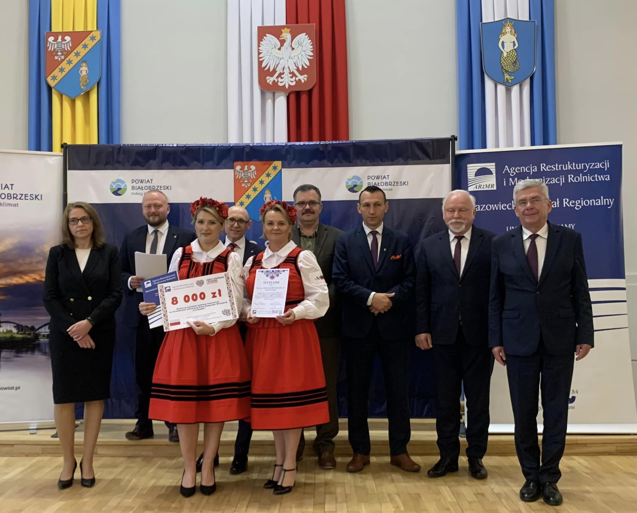 Koła Gospodyń Wiejskich z terenu Powiat Białobrzeski ze wsparciem finansowym na działalność statutową w 2023 roku.