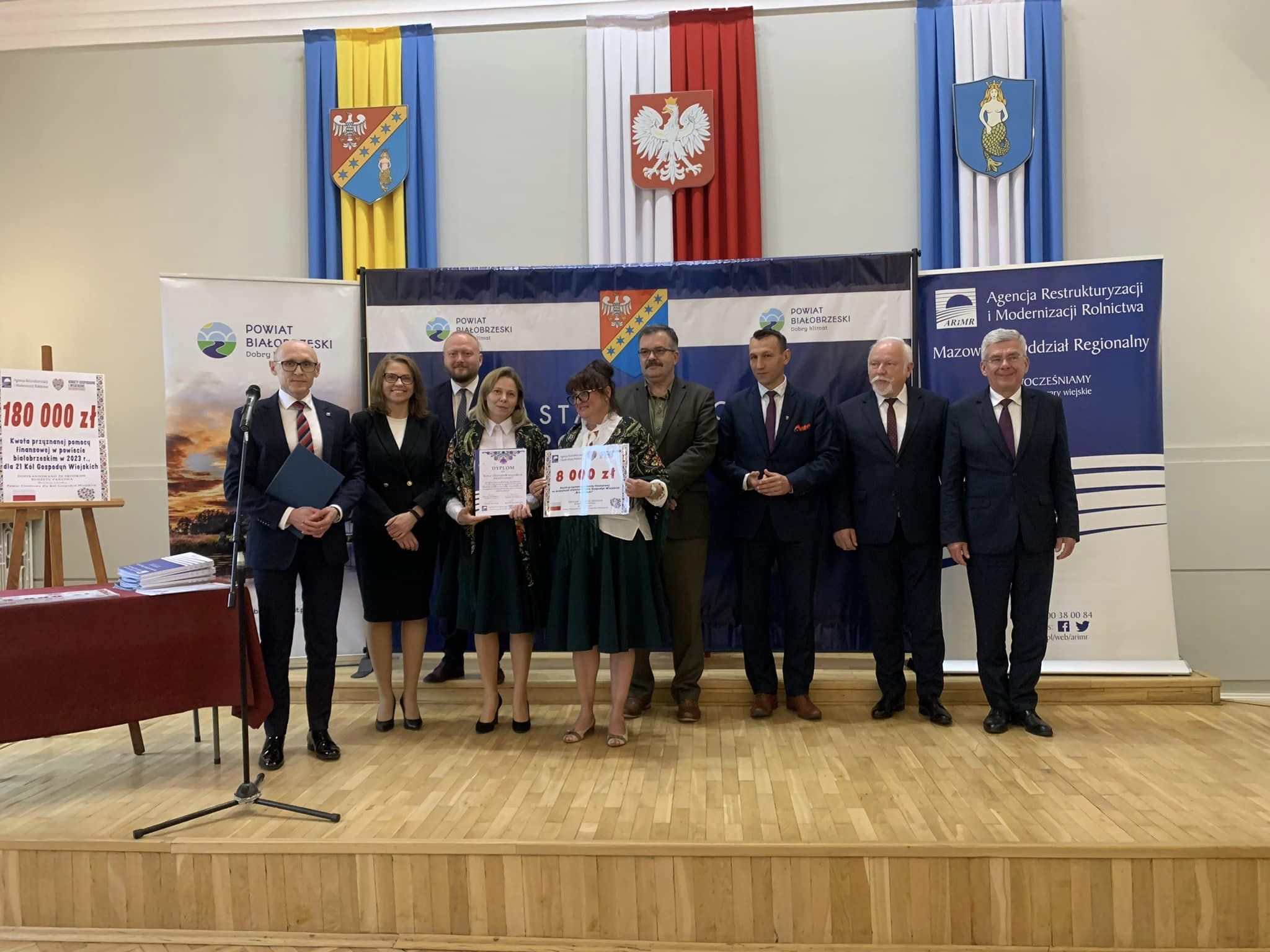 Koła Gospodyń Wiejskich z terenu Powiat Białobrzeski ze wsparciem finansowym na działalność statutową w 2023 roku.