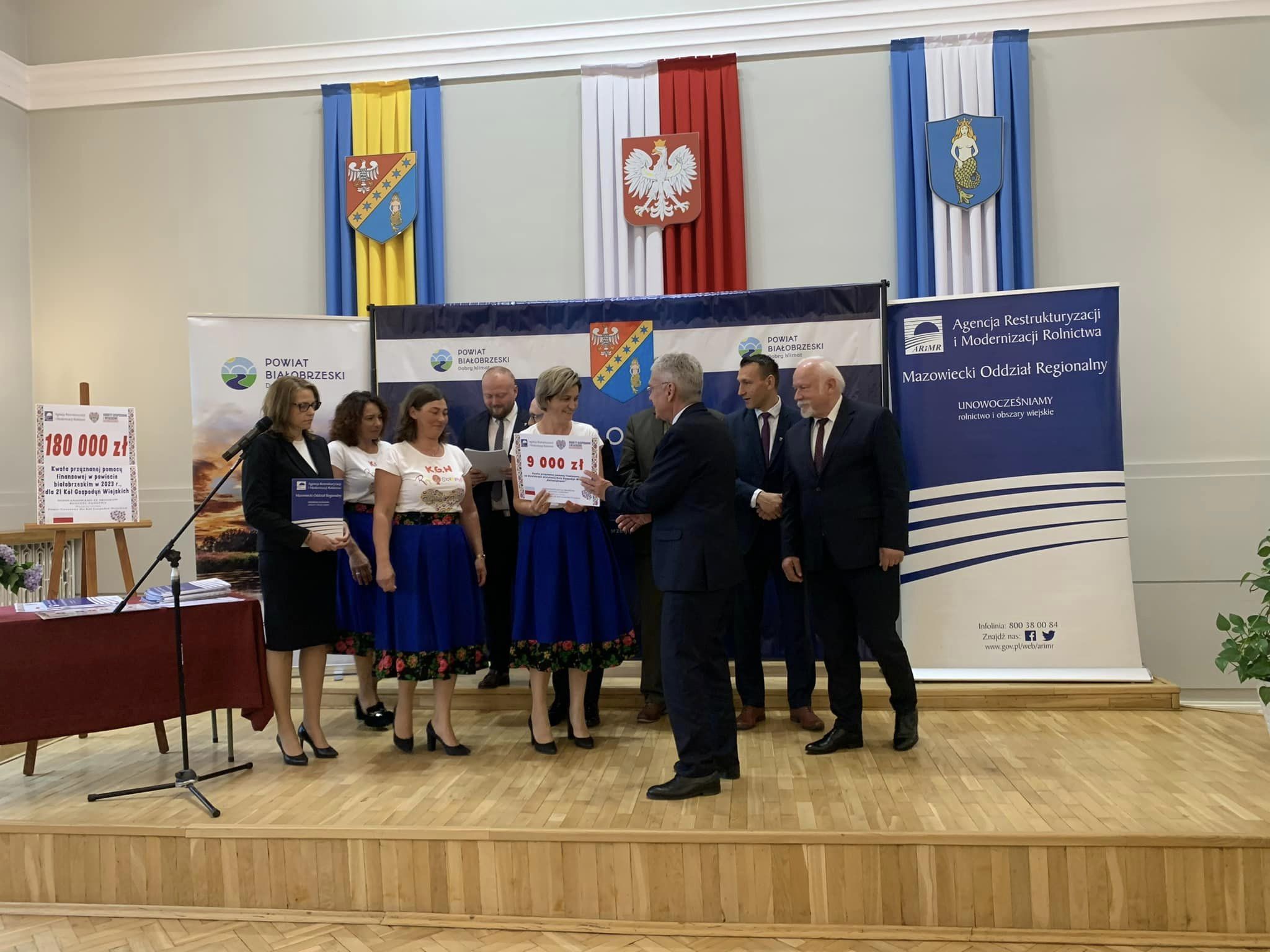 Koła Gospodyń Wiejskich z terenu Powiat Białobrzeski ze wsparciem finansowym na działalność statutową w 2023 roku.