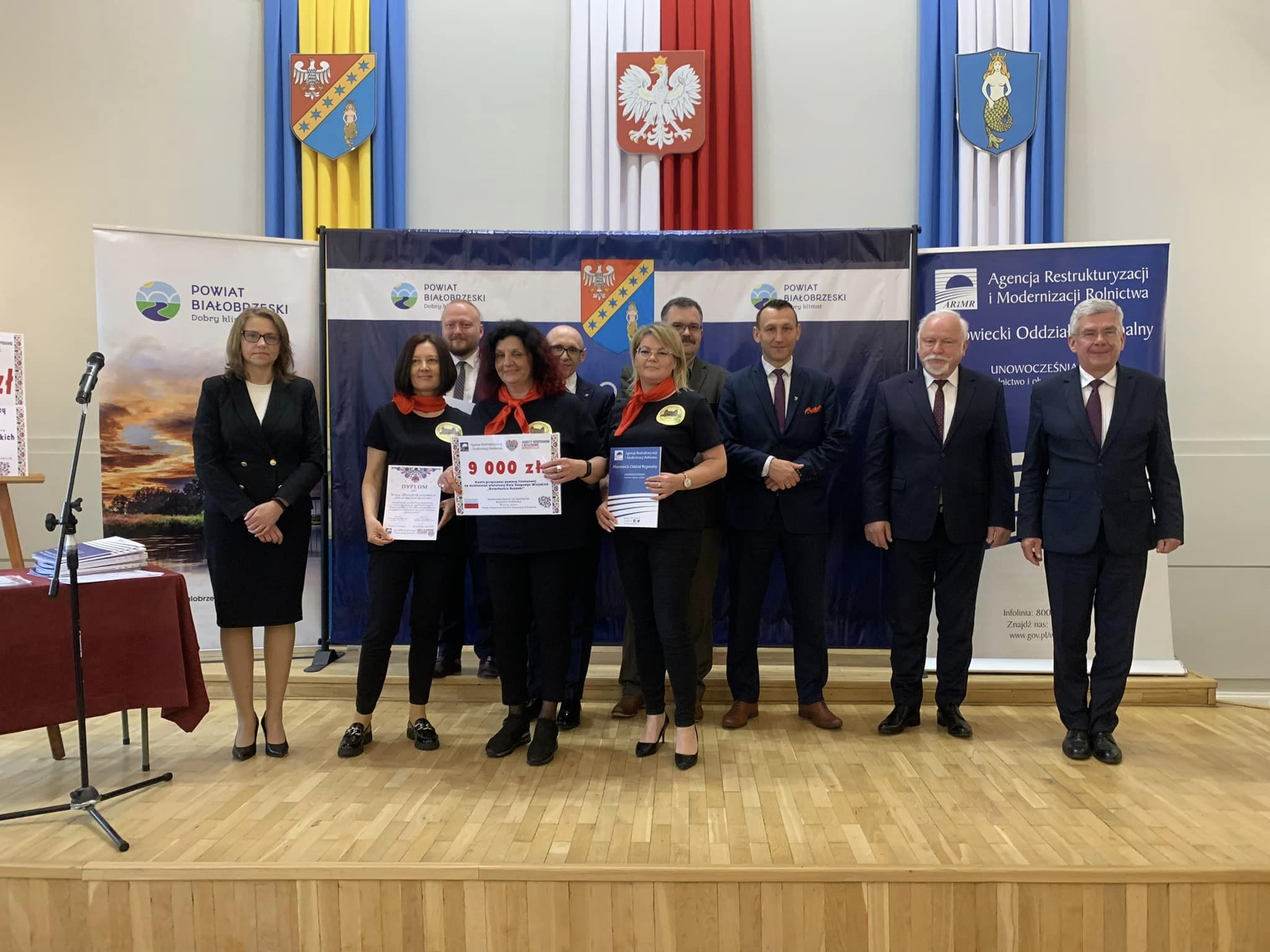 Koła Gospodyń Wiejskich z terenu Powiat Białobrzeski ze wsparciem finansowym na działalność statutową w 2023 roku.