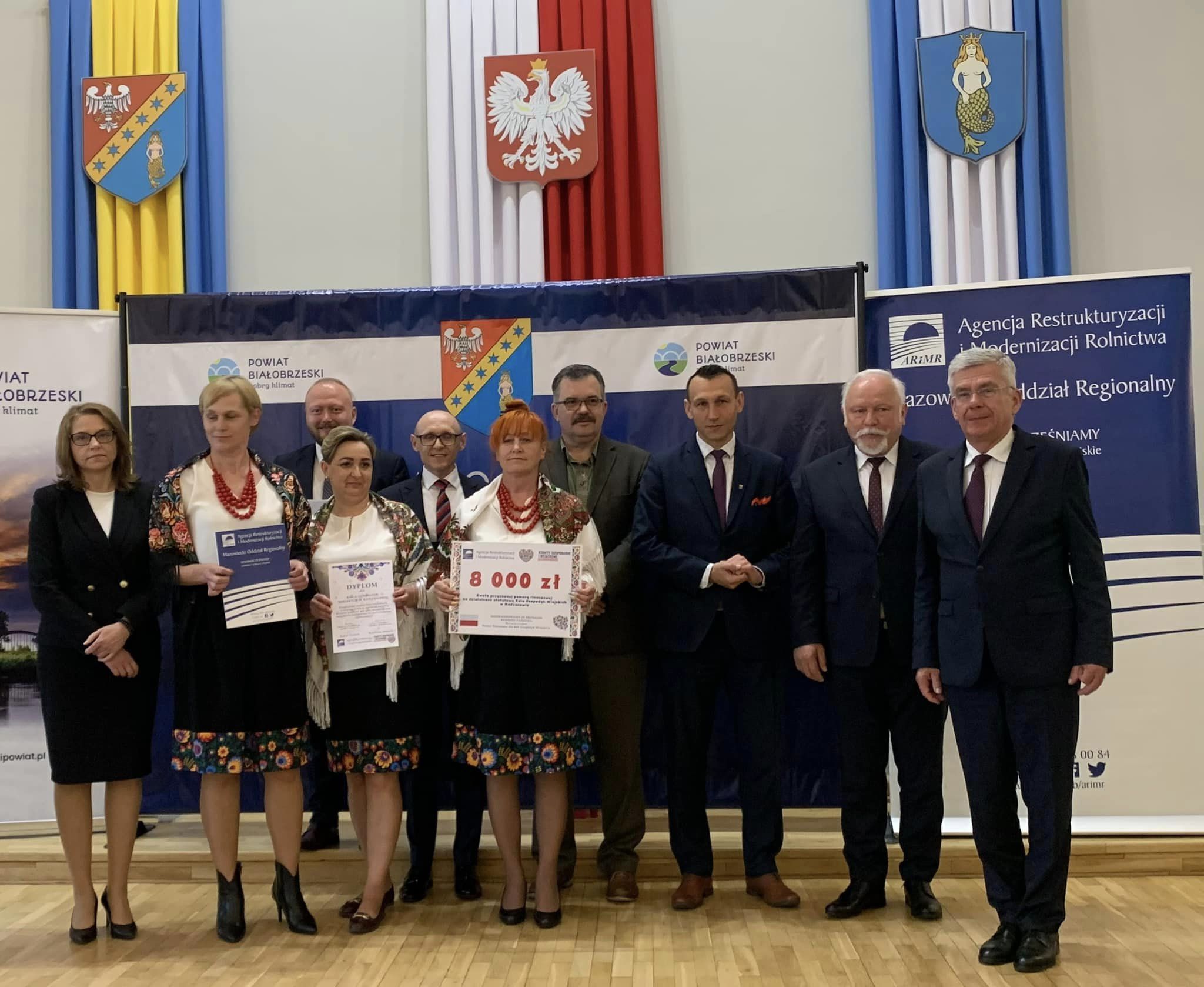 Koła Gospodyń Wiejskich z terenu Powiat Białobrzeski ze wsparciem finansowym na działalność statutową w 2023 roku.
