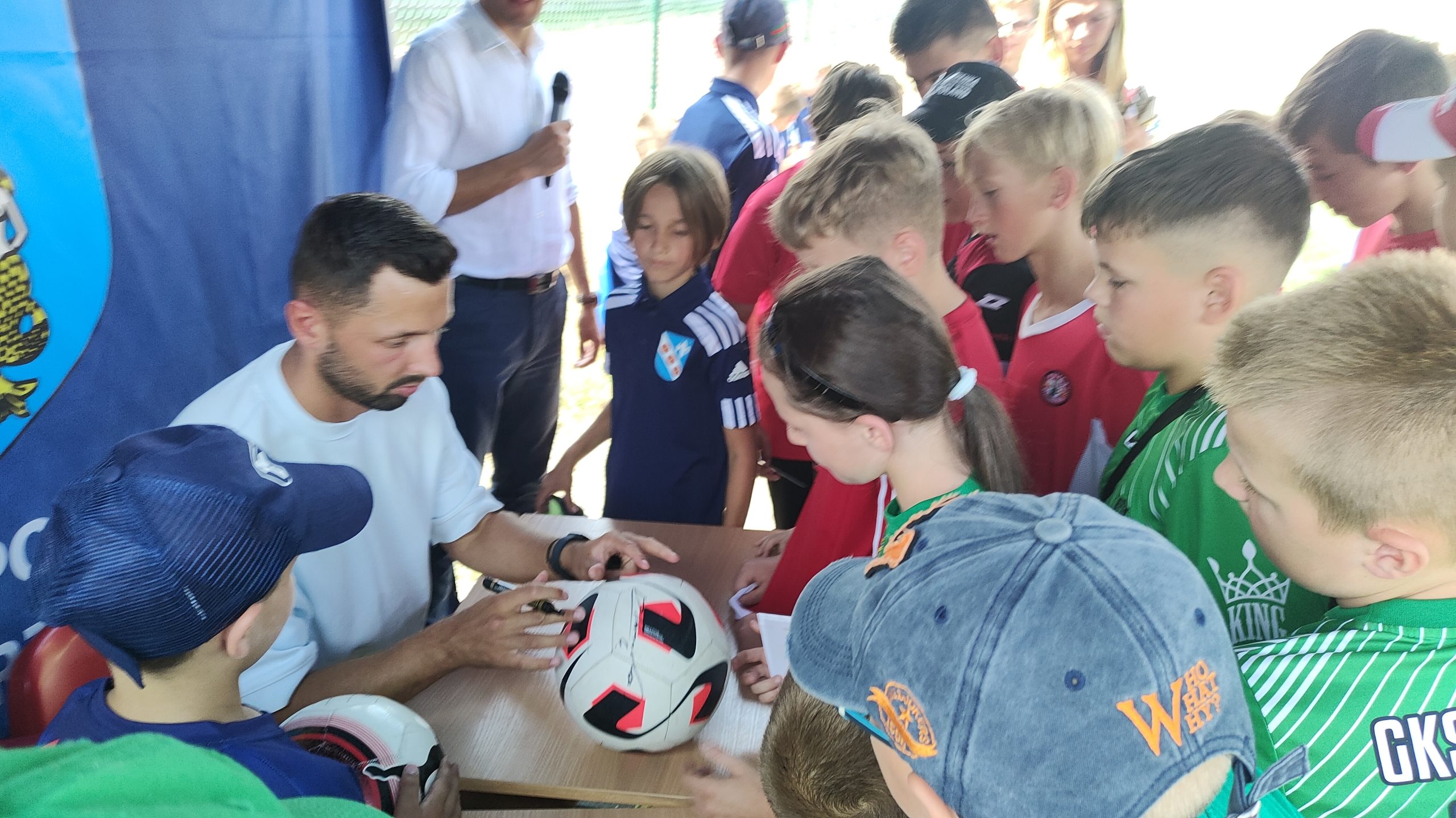 Spotkanie z Mateuszem Wieteską reprezentantem Polski w piłce nożnej