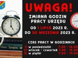 Wydłużony zakres godzin pracy urzędu.