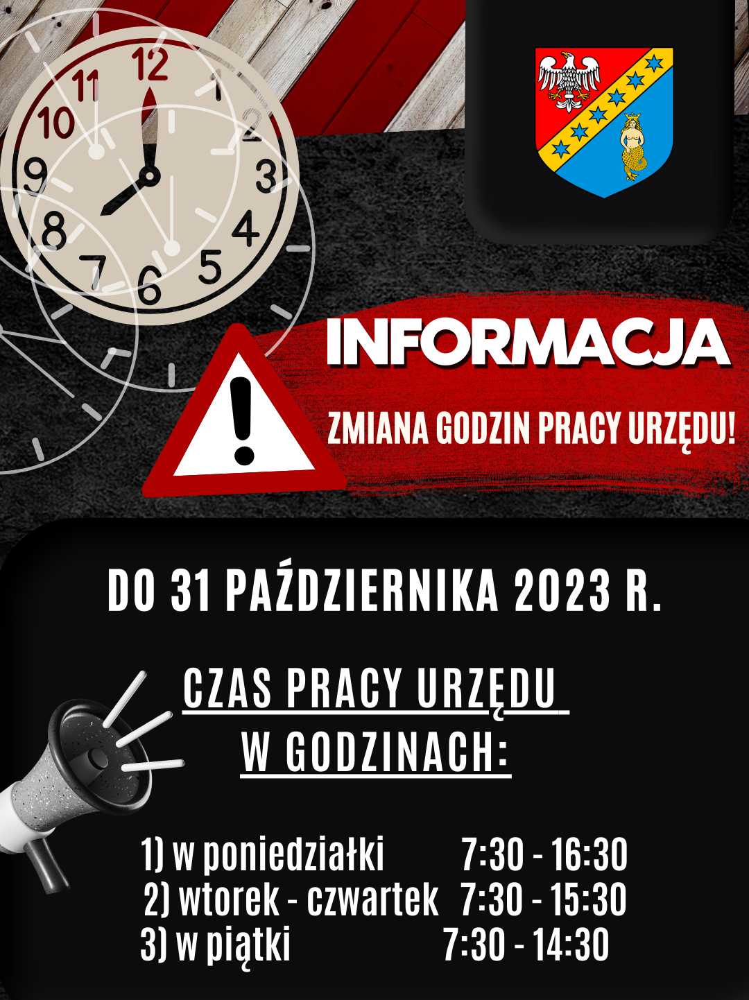 Informacja w sprawie wydłużenia tymczasowej, pilotażowej zmiany godzin pracy Starostwa Powiatowego w Białobrzegach