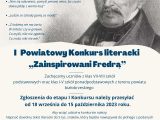 I Powiatowy Konkurs literacki „Zainspirowani Fredrą”