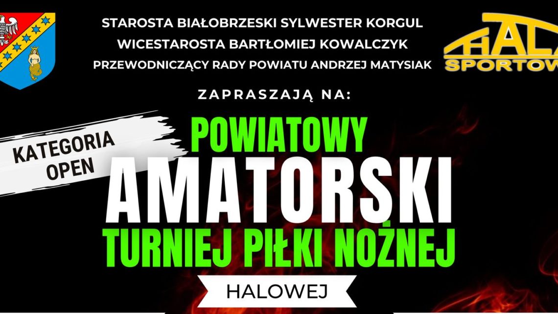 Przed nami Powiatowy Amatorski Turniej Piłki Nożnej Halowej