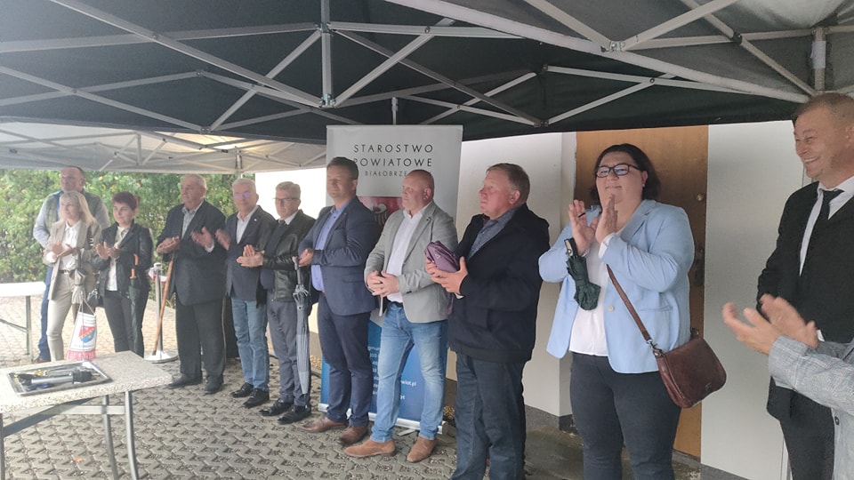 Uroczyste otwarcie drogi powiatowej w Rogolinie.