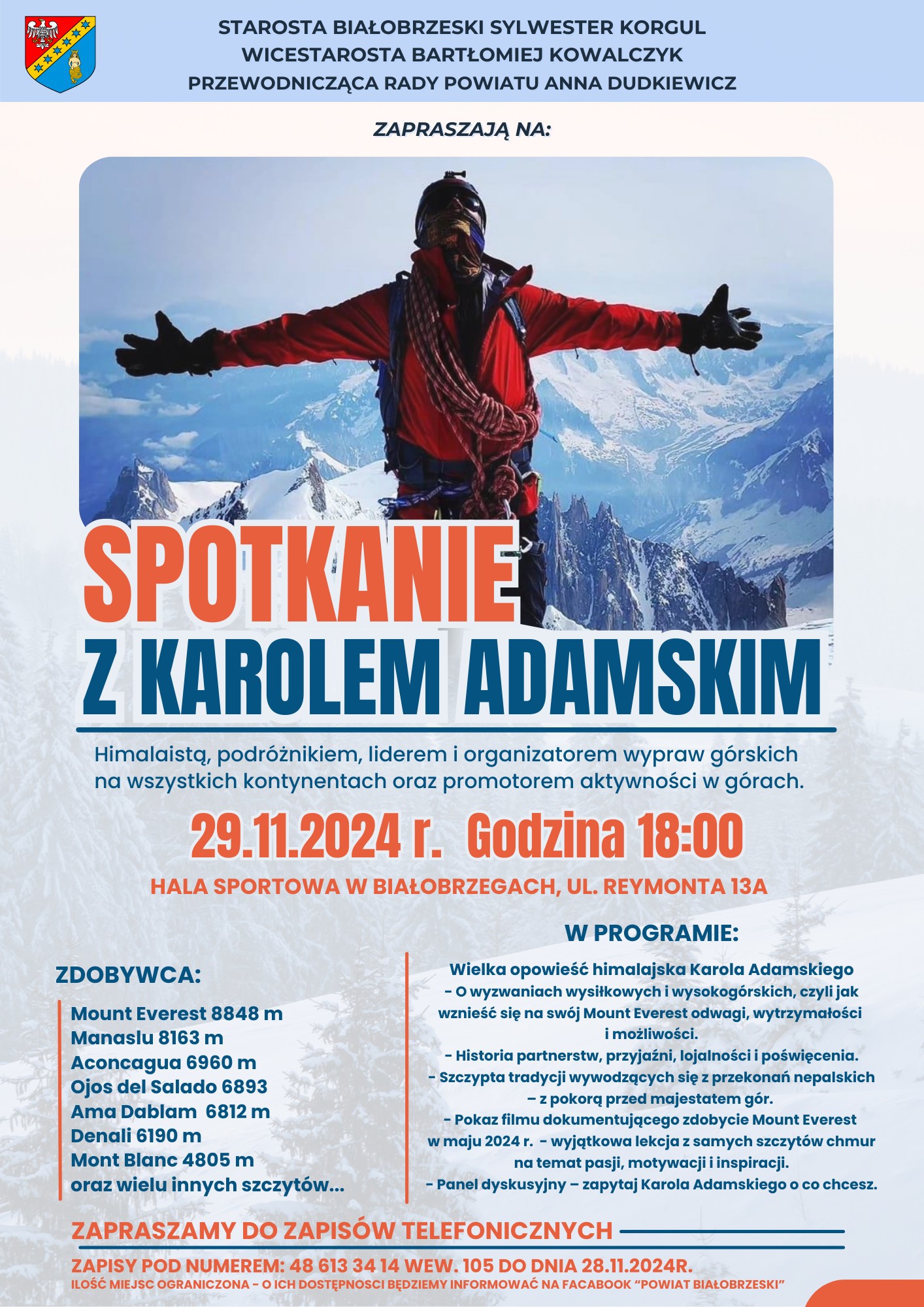 Zapraszamy na wyjątkowe spotkanie z himalaistą Karol Adamski hike!