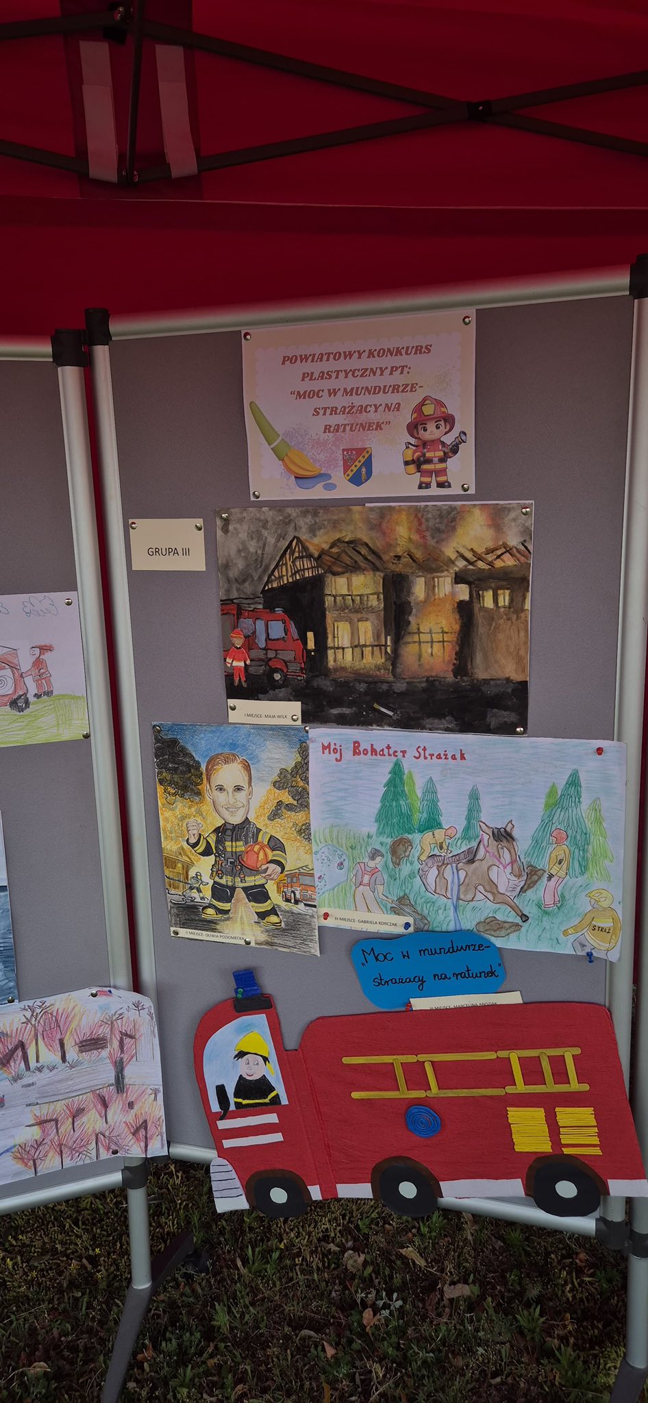 Podsumowanie Powiatowego Konkursu Plastycznego „Moc w mundurze – strażacy na ratunek”