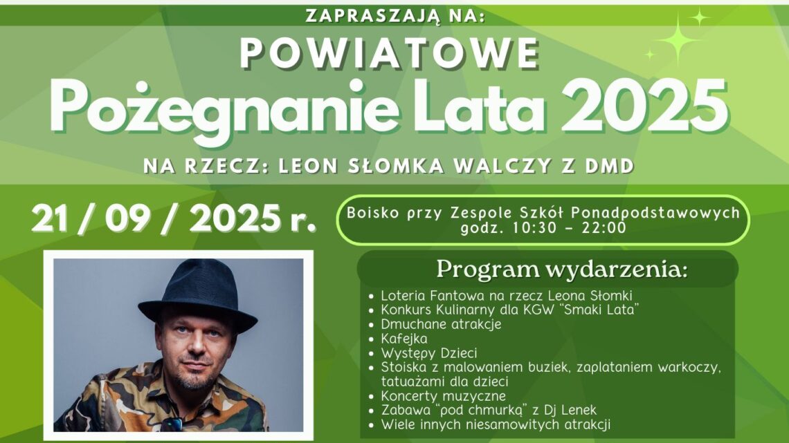 Już 21 września spotykamy się na Powiatowym Pożegnaniu Lata 2025 w Białobrzegach!