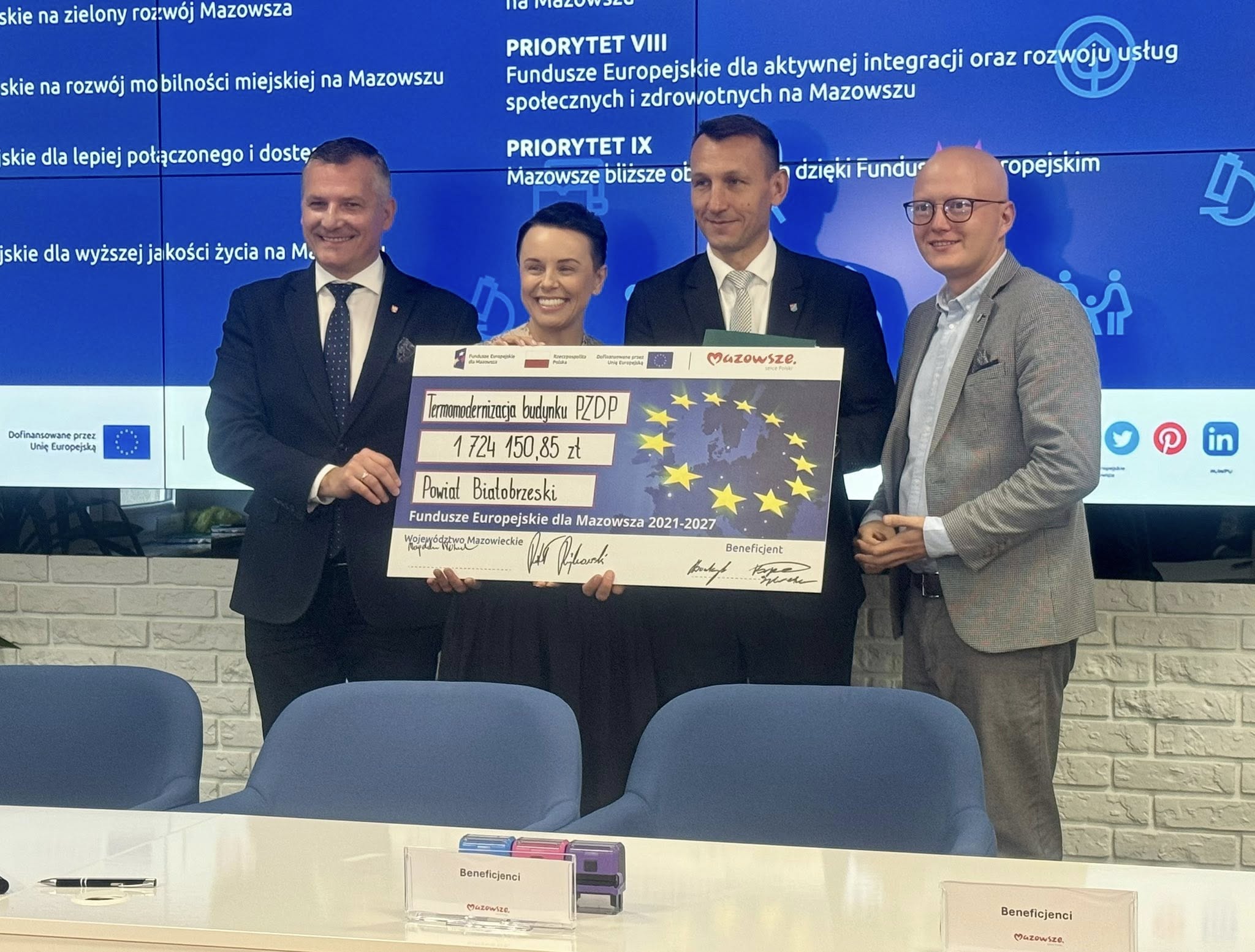 ‼️1️⃣ 7️⃣2️⃣4️⃣ 1️⃣5️⃣0️⃣, 8️⃣5️⃣ zł ‼️ to wartość dofinansowania pozyskanego przez Zarząd Powiatu Białobrzeskiego w ramach Fundusze Europejskie dla Mazowsza.