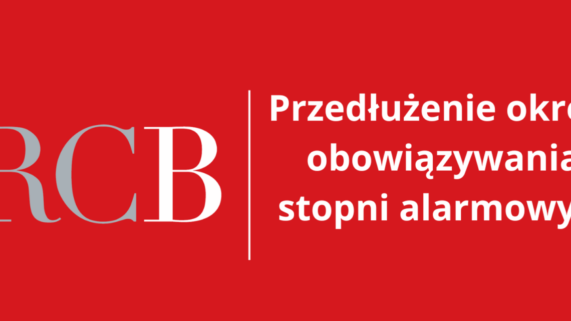 RCB Przedłużenie okresu obowiązywania stopni alarmowych