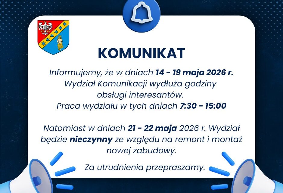 ‼ Komunikat dla interesantów Wydziału Komunikacji. ‼